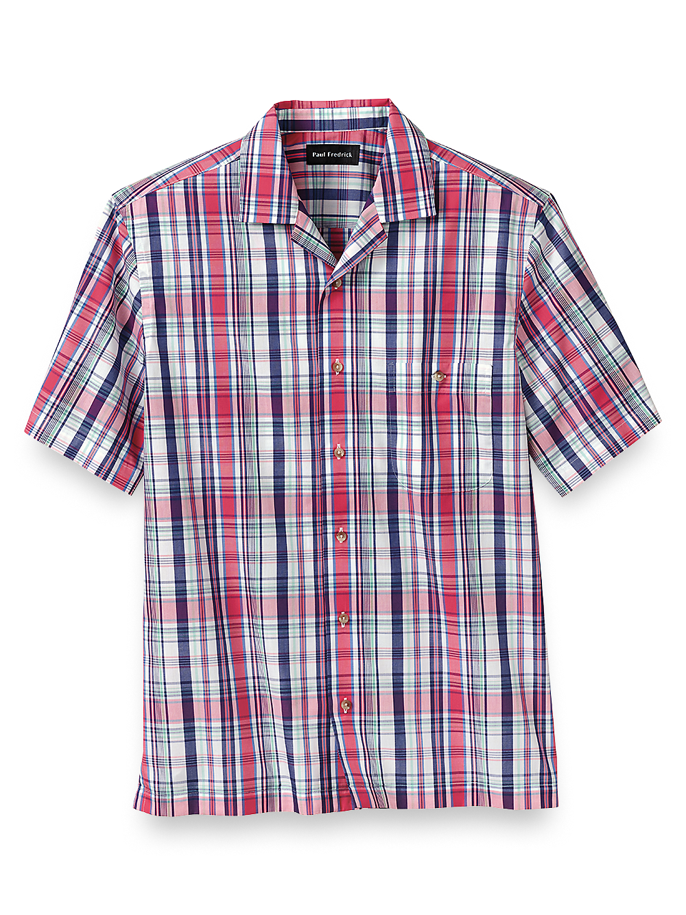 Product Image of Cotton Plaid Print Casual Shirt-Multi