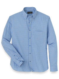 Cotton Gingham Casual Shirt - Blue