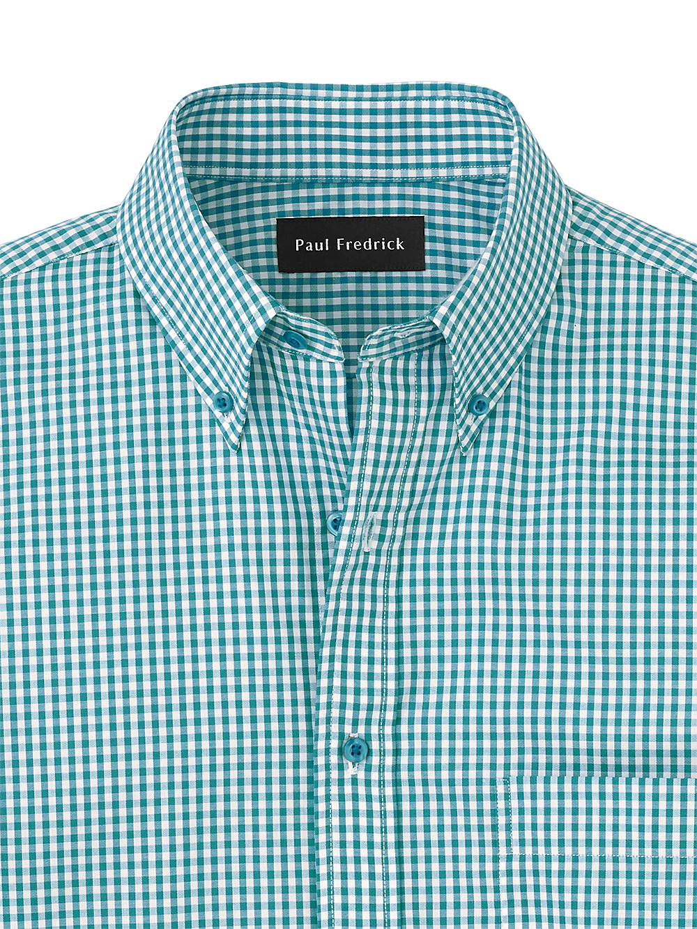 Alternate Image of Cotton Gingham Casual Shirt-1