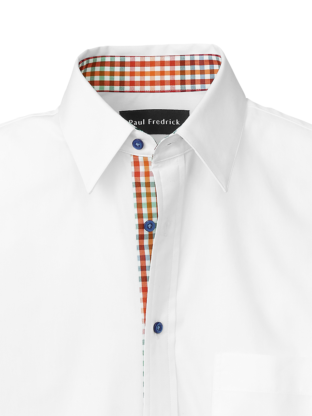 Alternate Image of Cotton Solid Casual Shirt With Contrast Trim-1