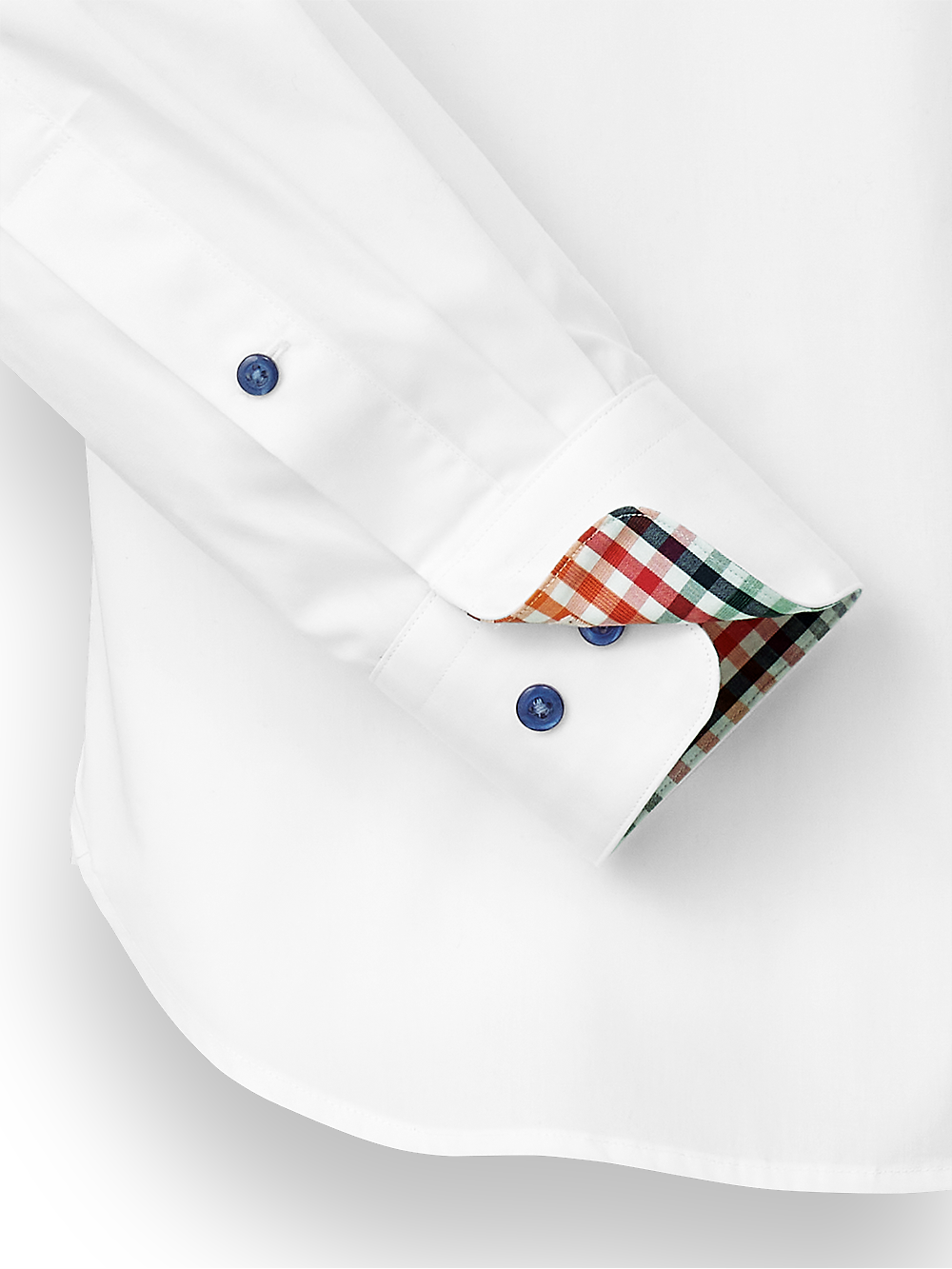 Alternate Image of Cotton Solid Casual Shirt With Contrast Trim-2