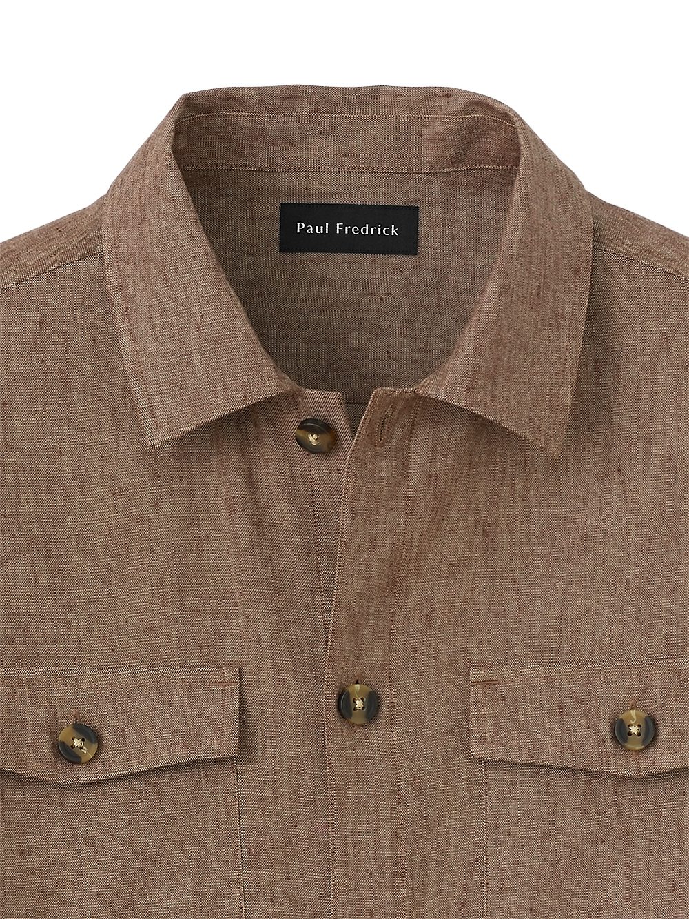 Alternate Image of Linen Blend Solid Overshirt-1