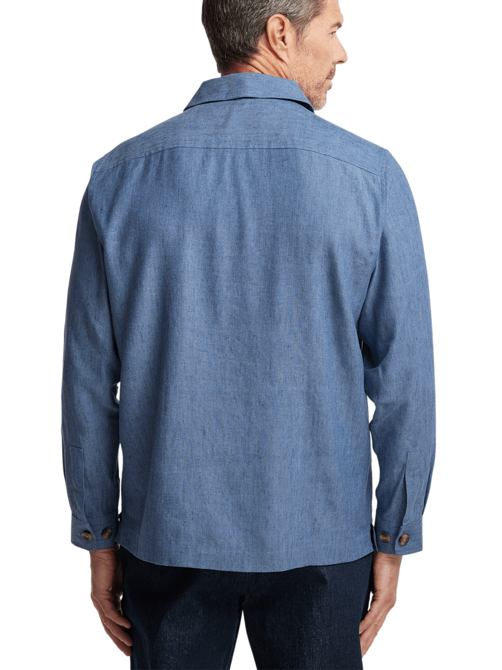 Alternate Image of Linen Blend Solid Overshirt-4