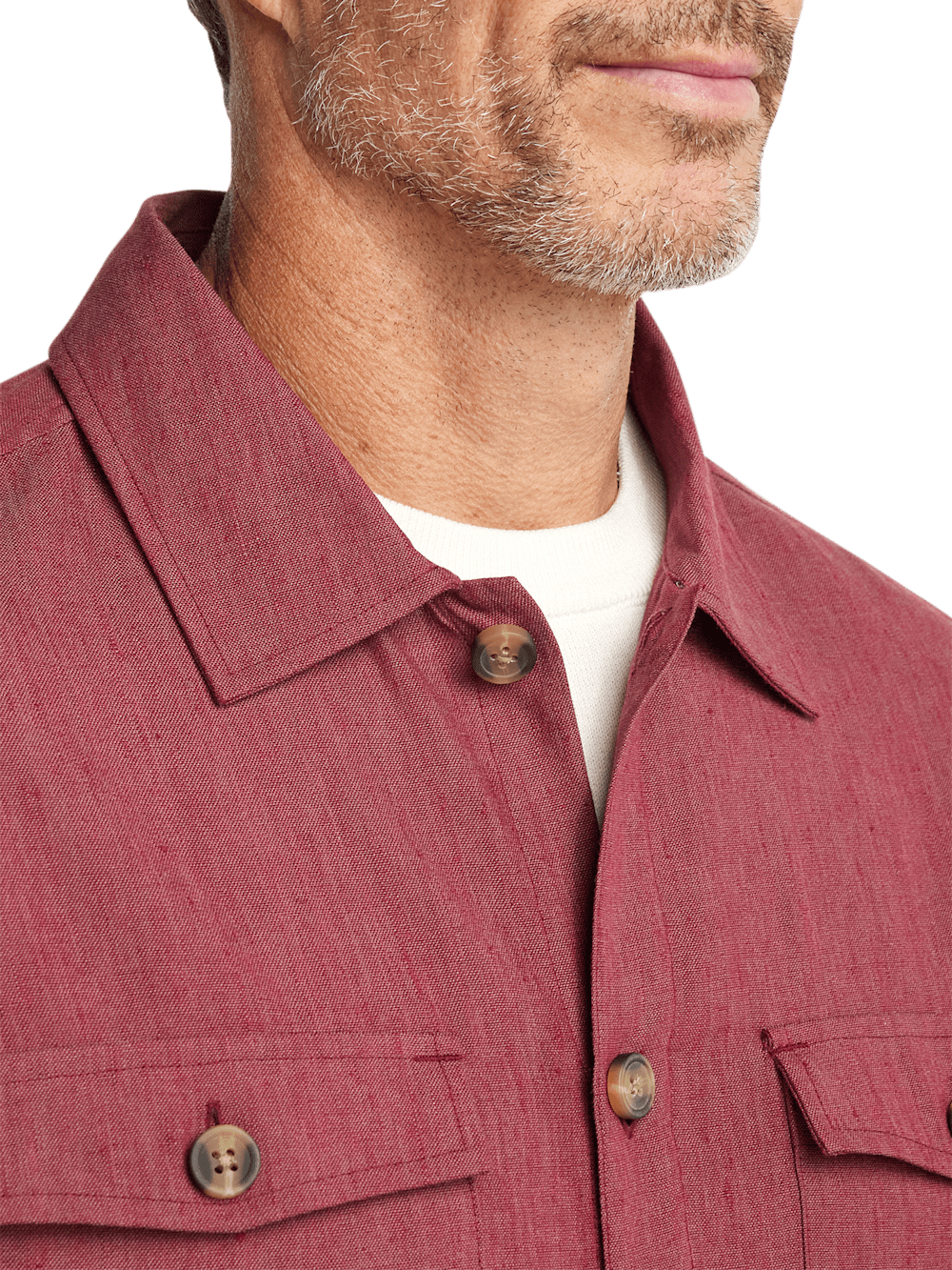 Alternate Image of Linen Blend Solid Overshirt-2