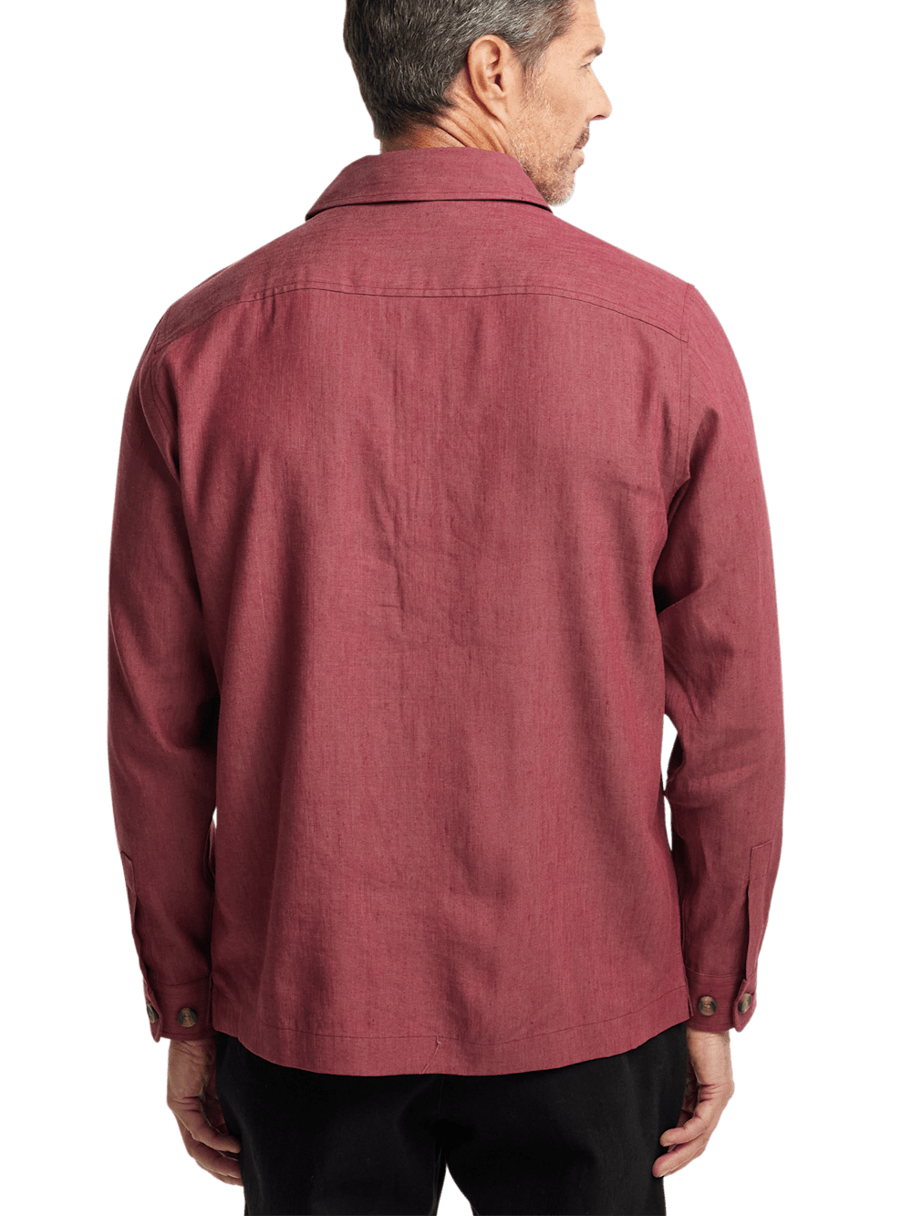 Alternate Image of Linen Blend Solid Overshirt-4