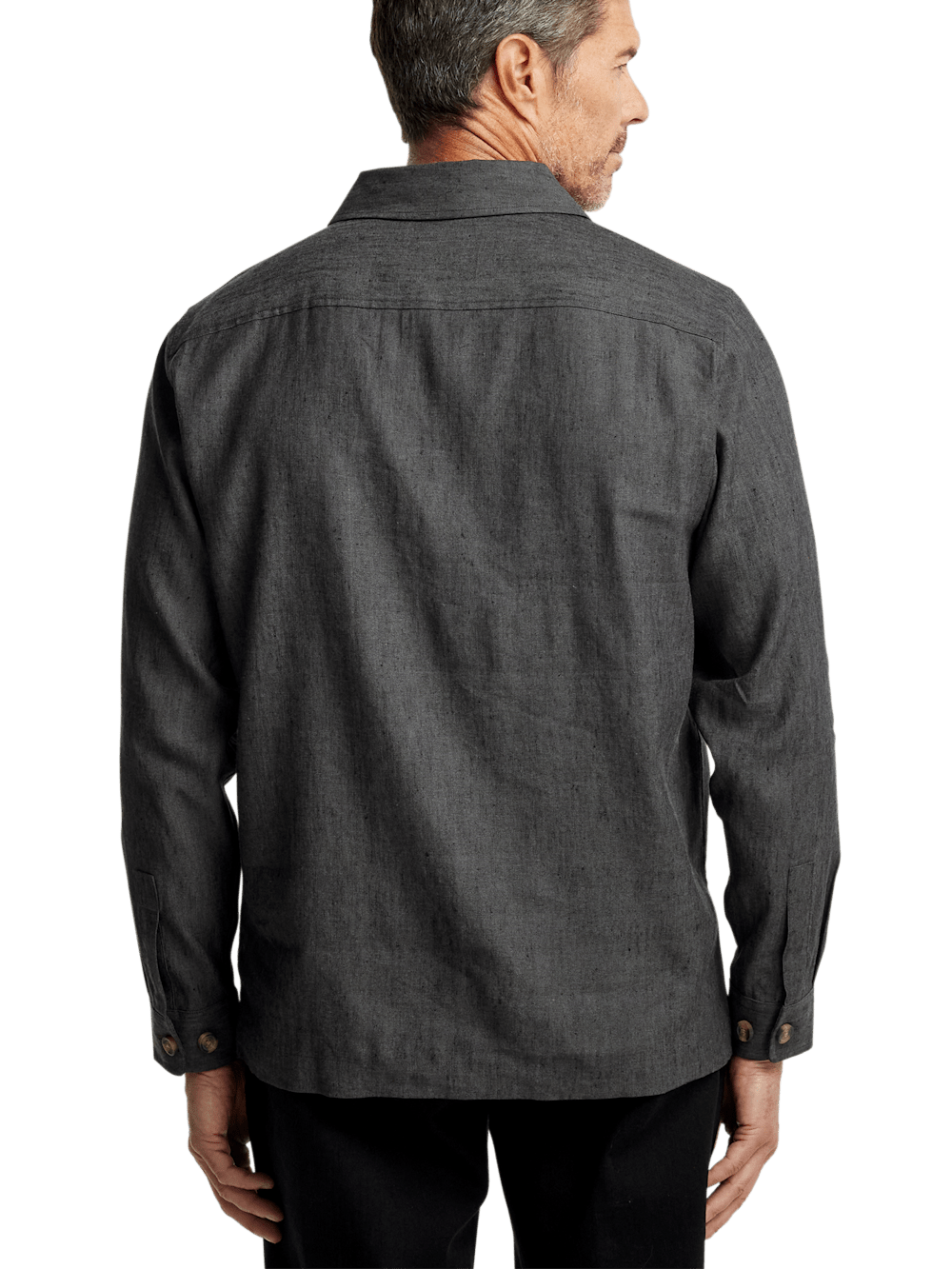 Alternate Image of Linen Blend Solid Overshirt-4