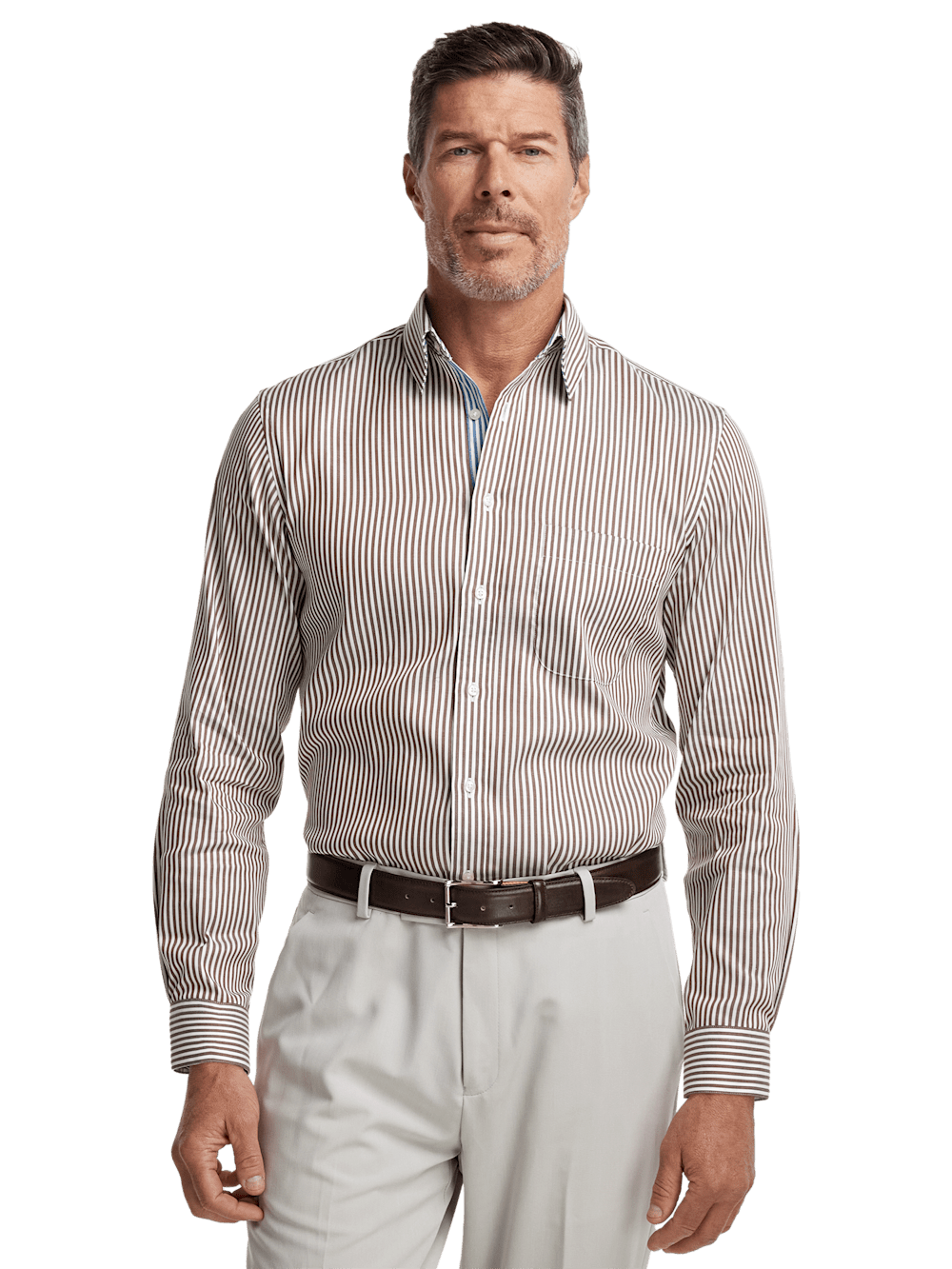 Alternate Image of Cotton Stripe Casual Shirt-2