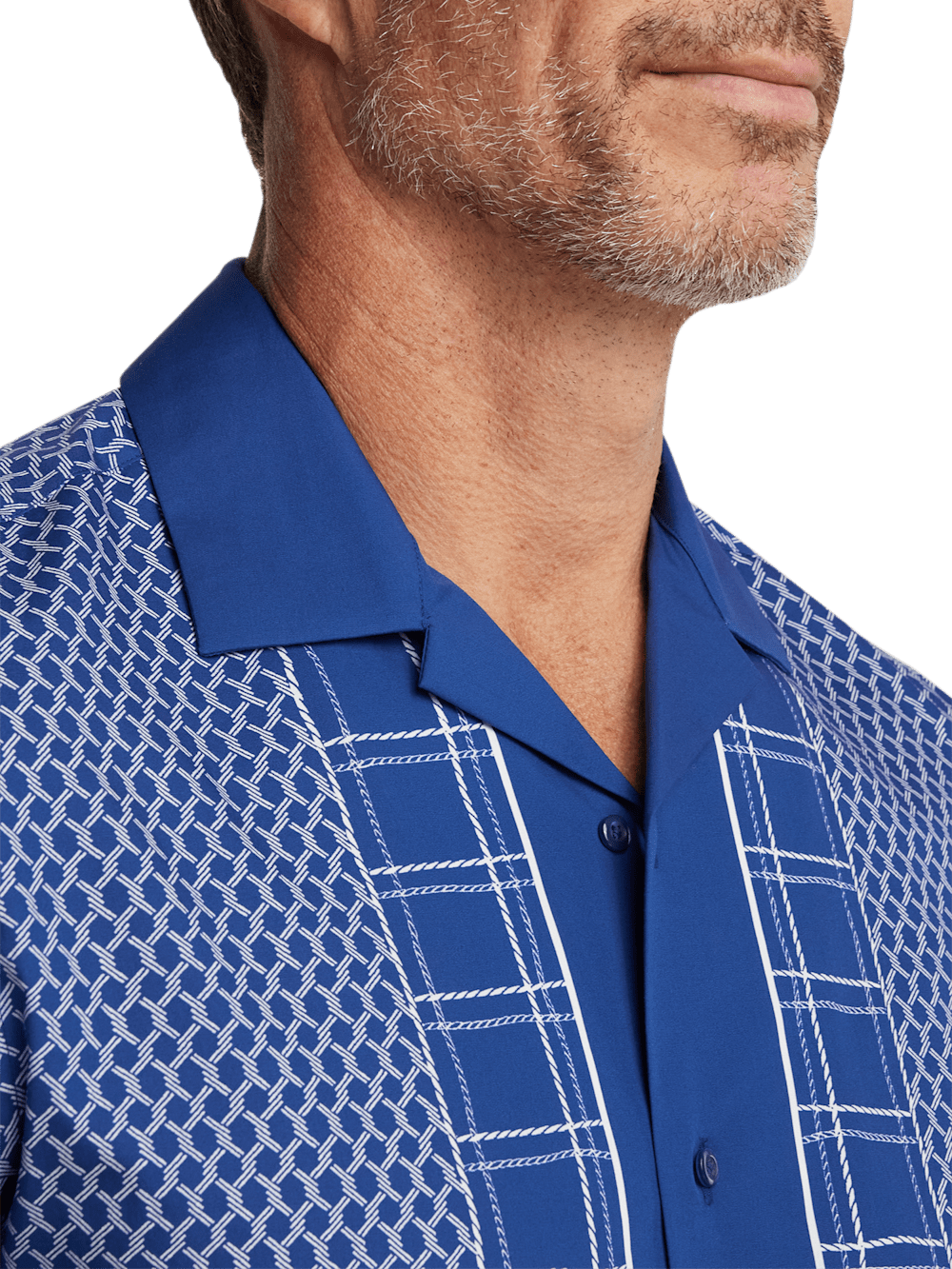 Alternate Image of Cotton Border Print Casual Shirt-2