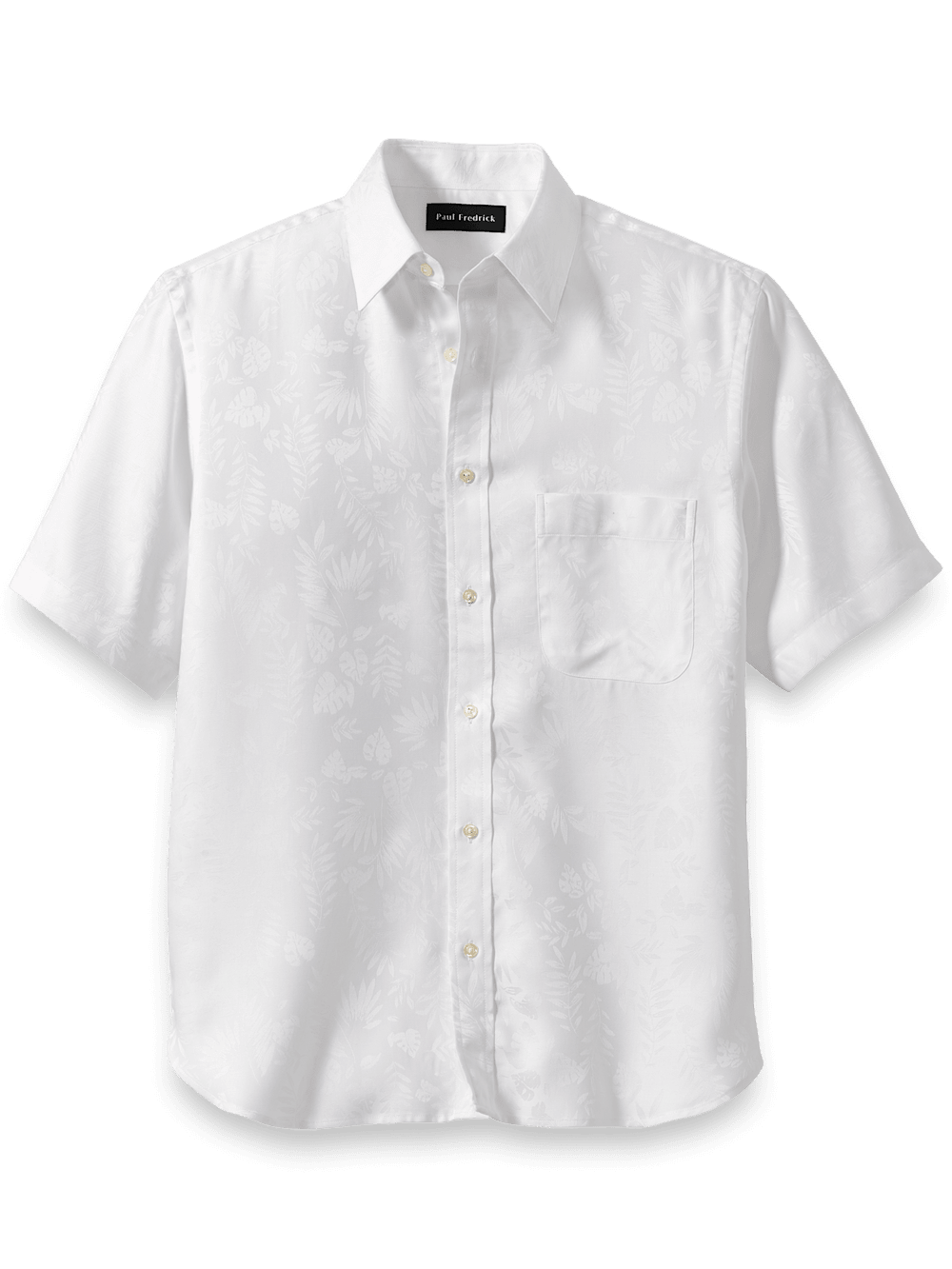 Product Image of Lyocell Solid Jacquard Casual Shirt-White