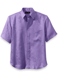 Lyocell Solid Jacquard Casual Shirt - Lavender