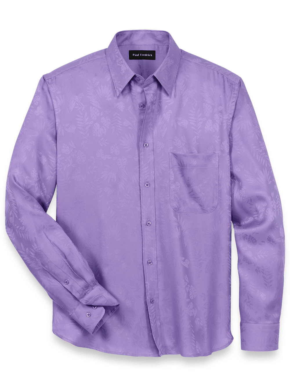 Product Image of Lyocell Solid Jacquard Casual Shirt-Lavender