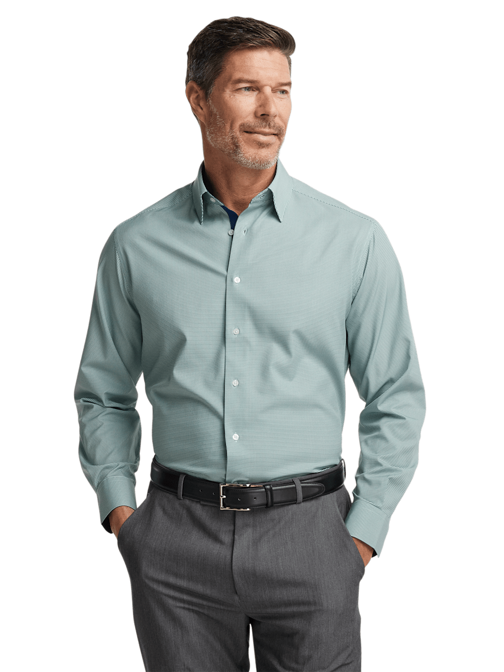 Alternate Image of Performance Stretch Houndstooth Casual Shirt-1