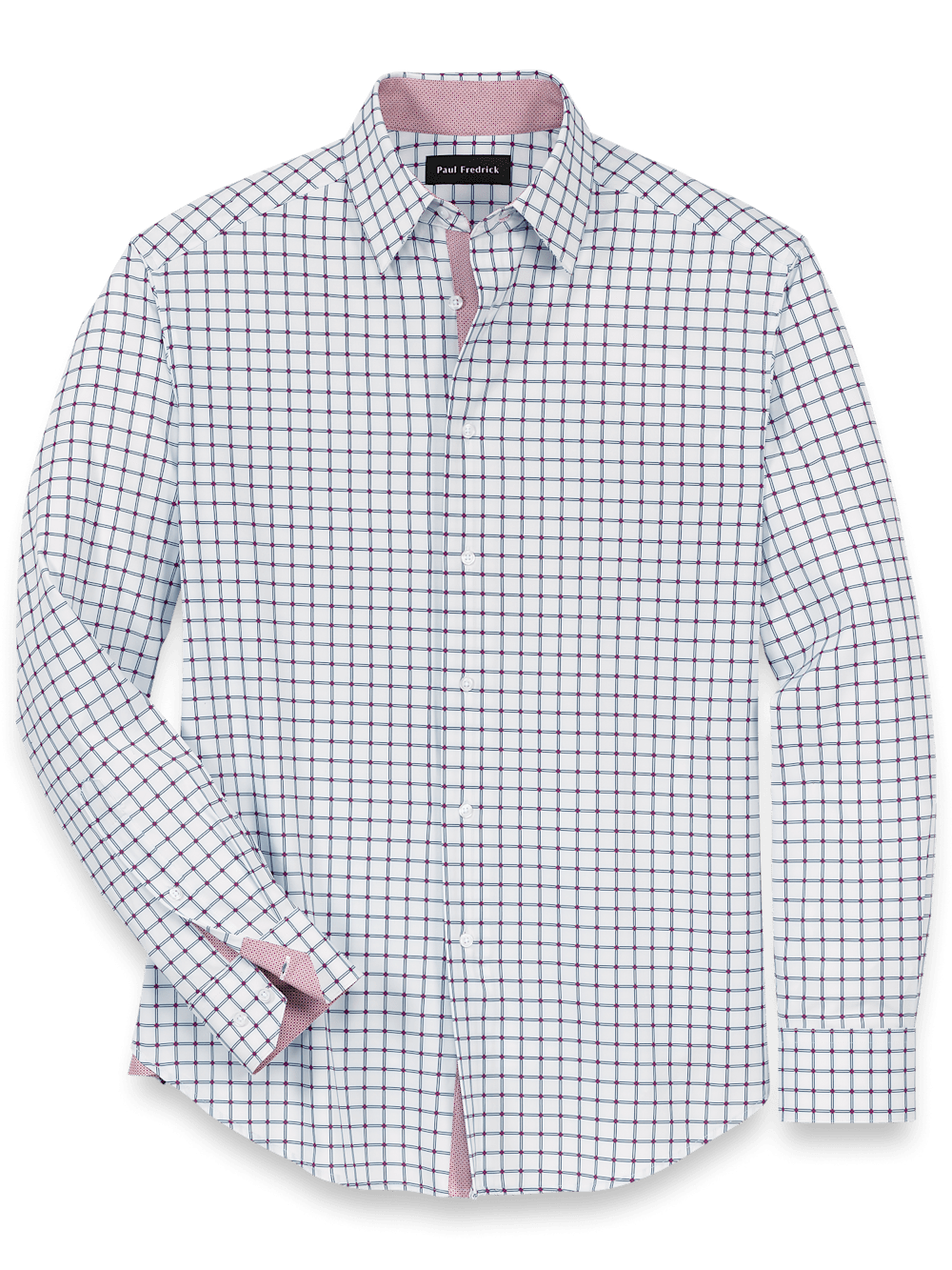 Product Image of Performance Stretch Check Casual Shirt-Blue/Pink