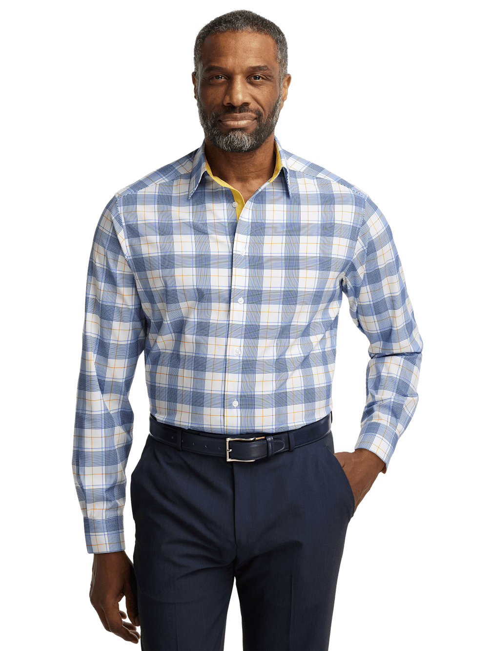 Alternate Image of Performance Stretch Check Casual Shirt-1