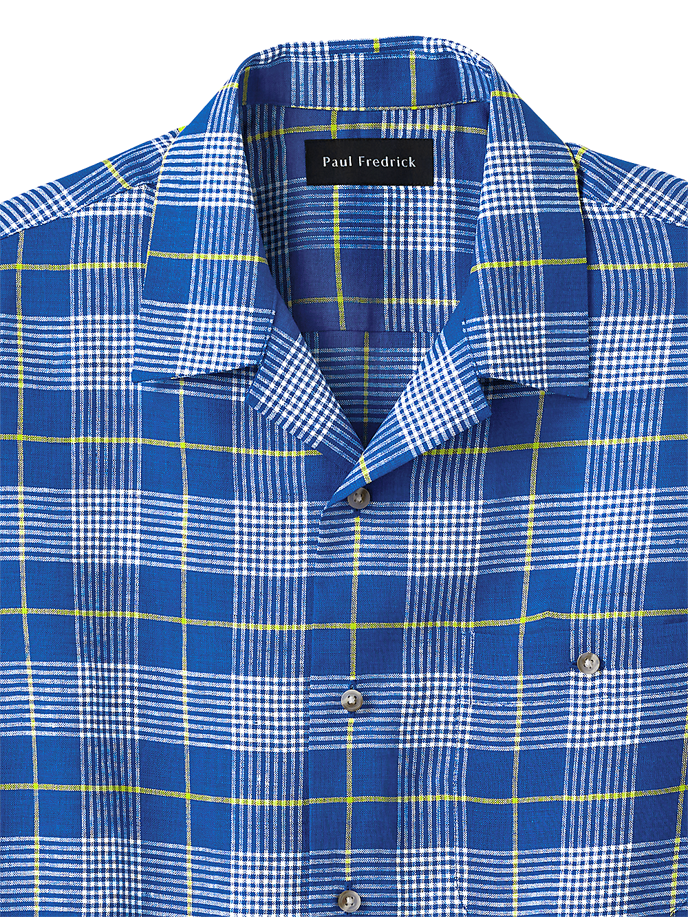 Alternate Image of Linen Glen Plaid Casual Shirt-2