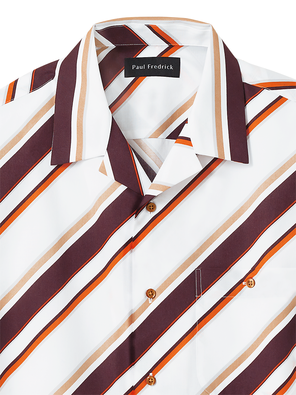 Alternate Image of Cotton Diagonal Stripe Print Casual Shirt-1