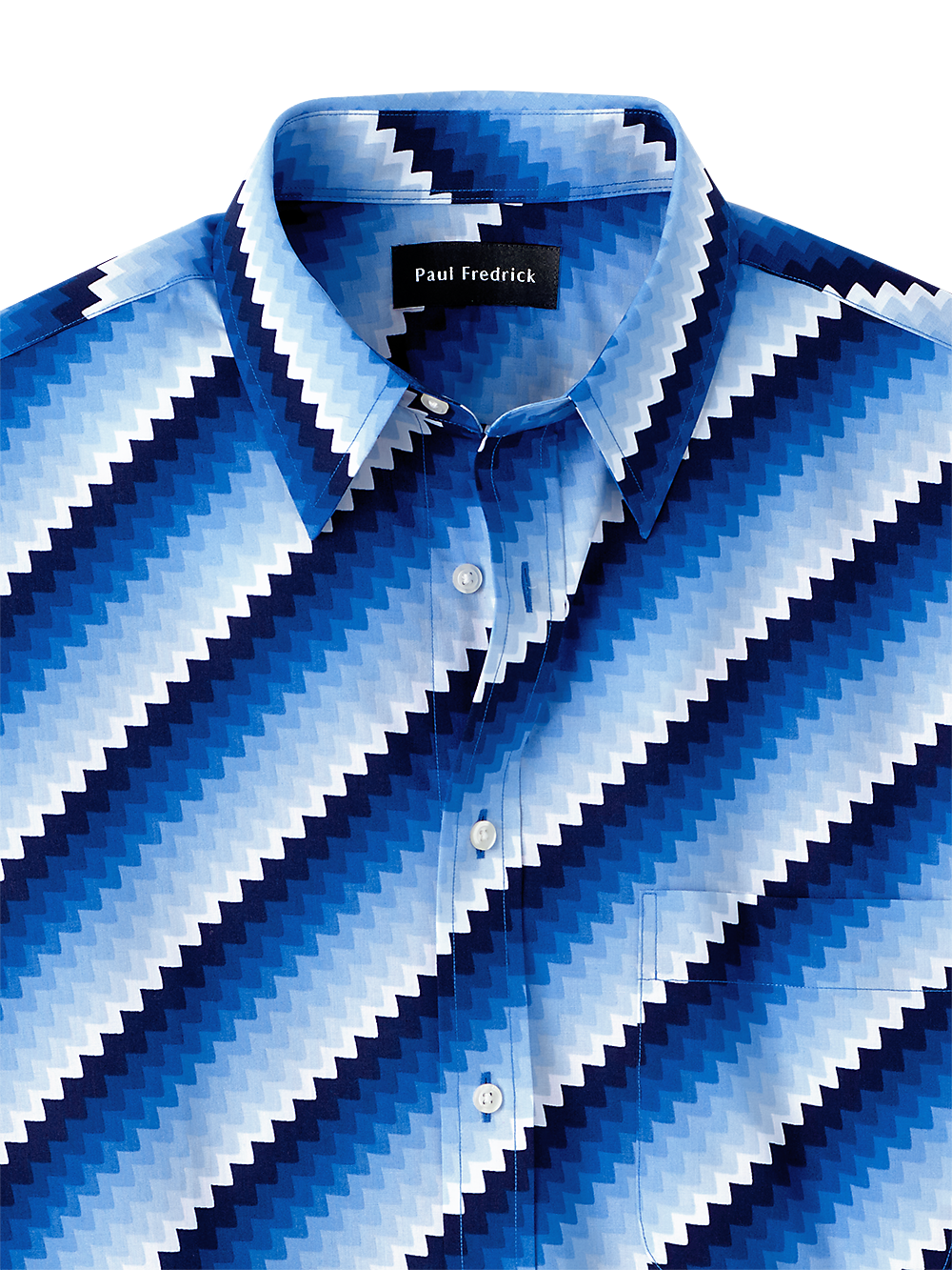 Alternate Image of Cotton Diagonal Stripe Print Casual Shirt-1