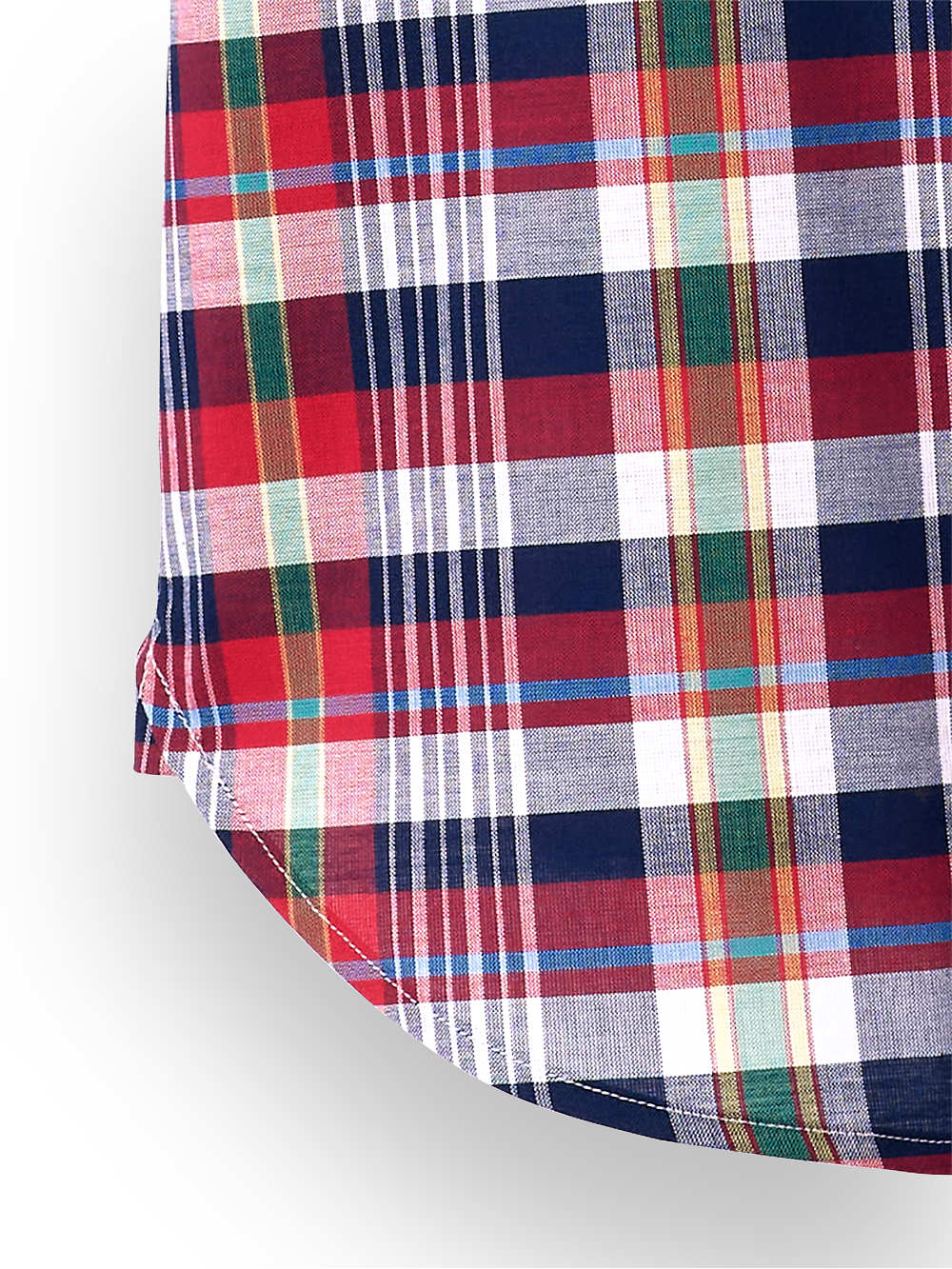 Alternate Image of Cotton Madras Plaid Casual Shirt-3