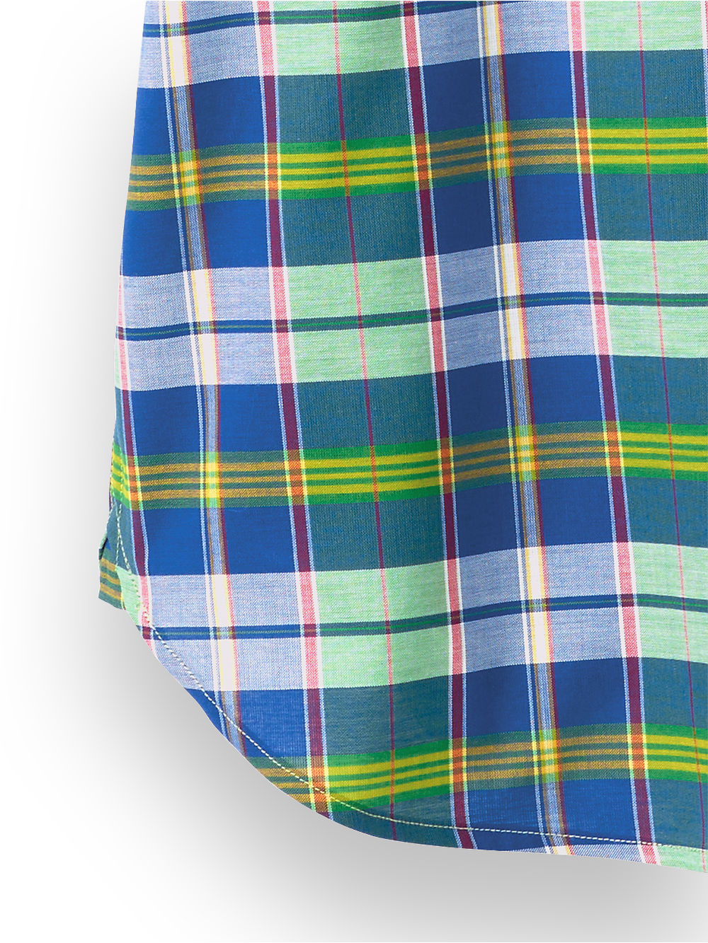 Alternate Image of Cotton Madras Plaid Casual Shirt-2