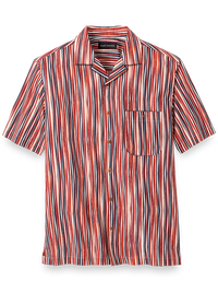 Cotton Stripe Print Casual Shirt - Multi