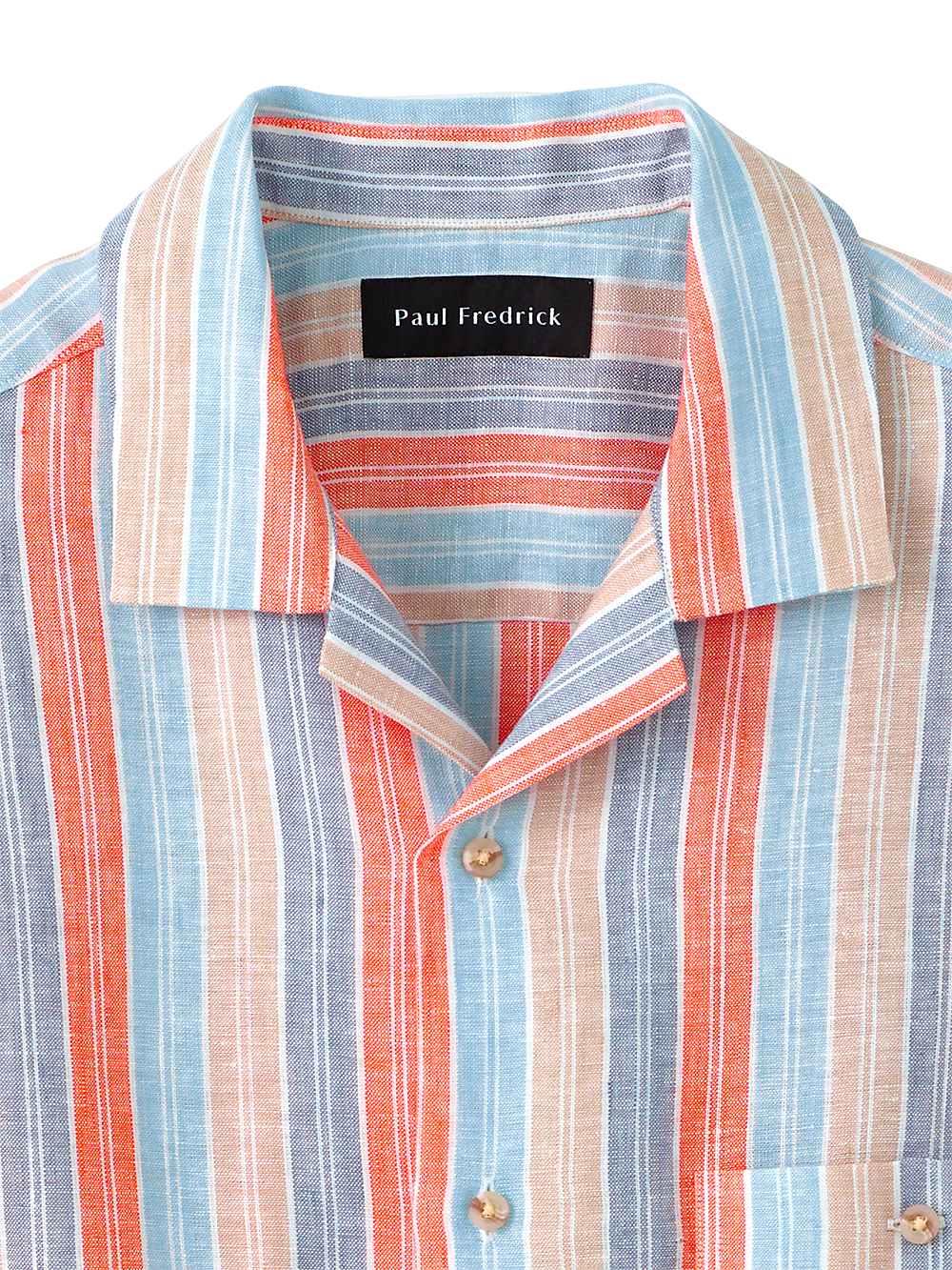 Alternate Image of Linen Stripe Casual Shirt-1