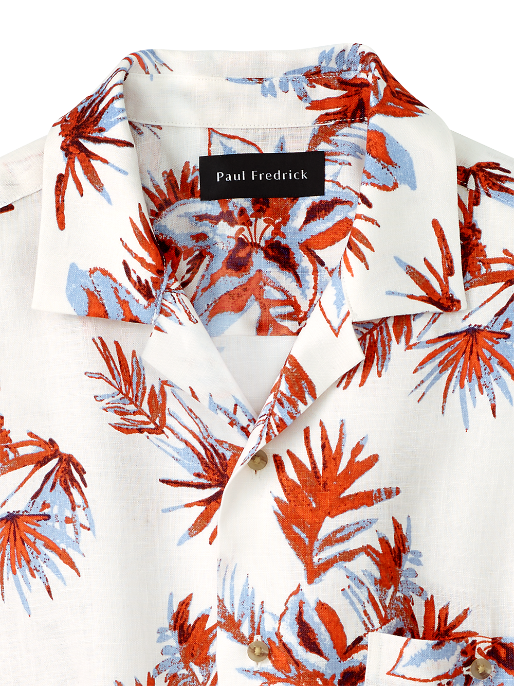 Alternate Image of Linen Floral Print Casual Shirt-1