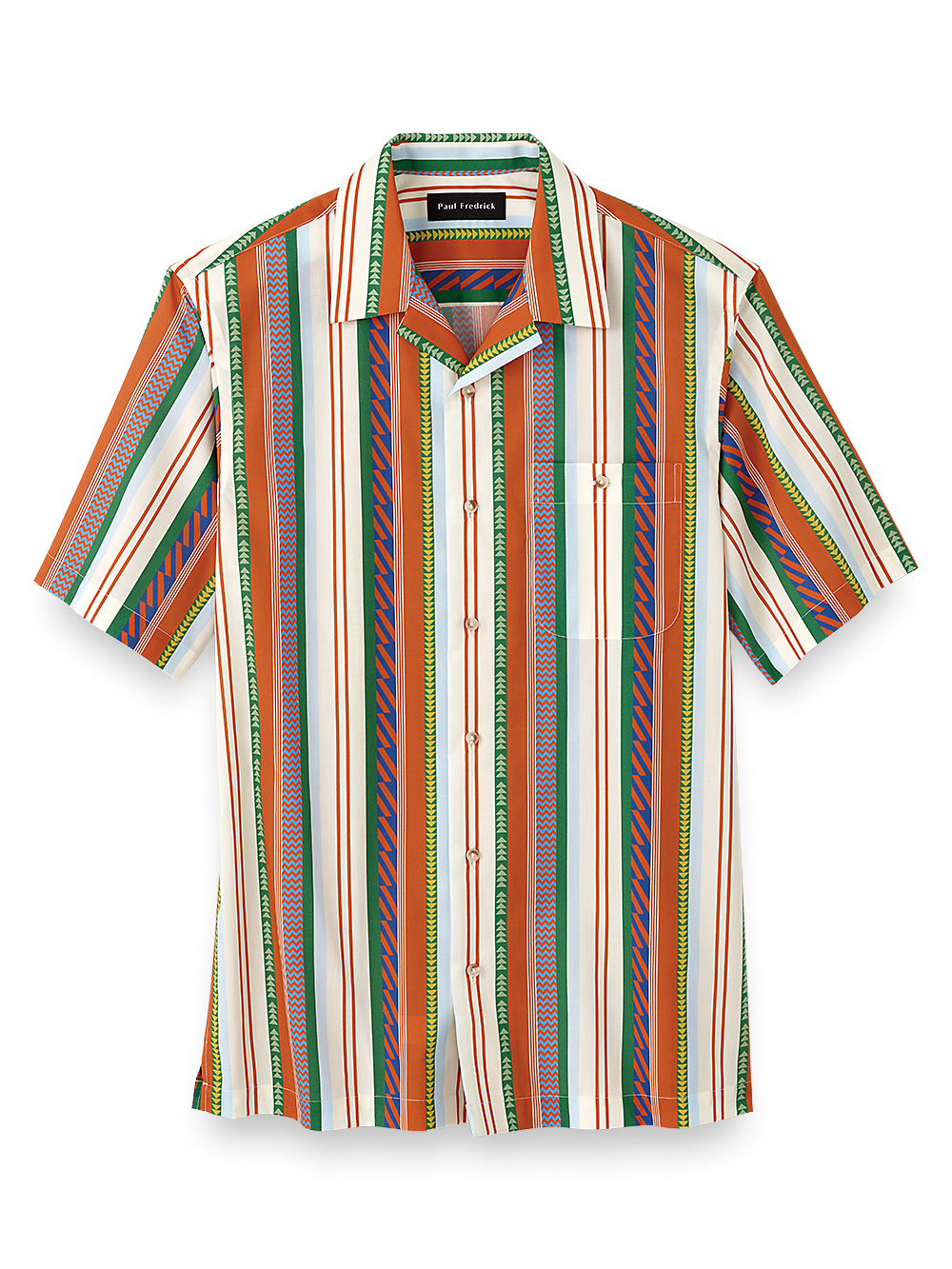 Product Image of Cotton Stripe Print Casual Shirt-Multi