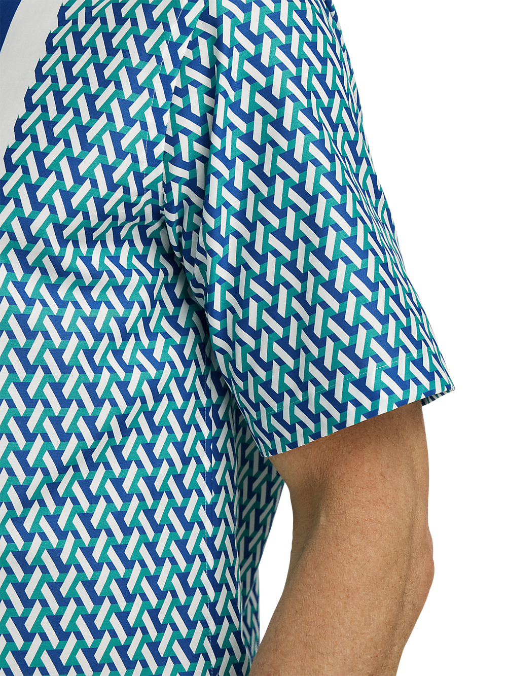 Alternate Image of Cotton Geometric Print Casual Shirt-3