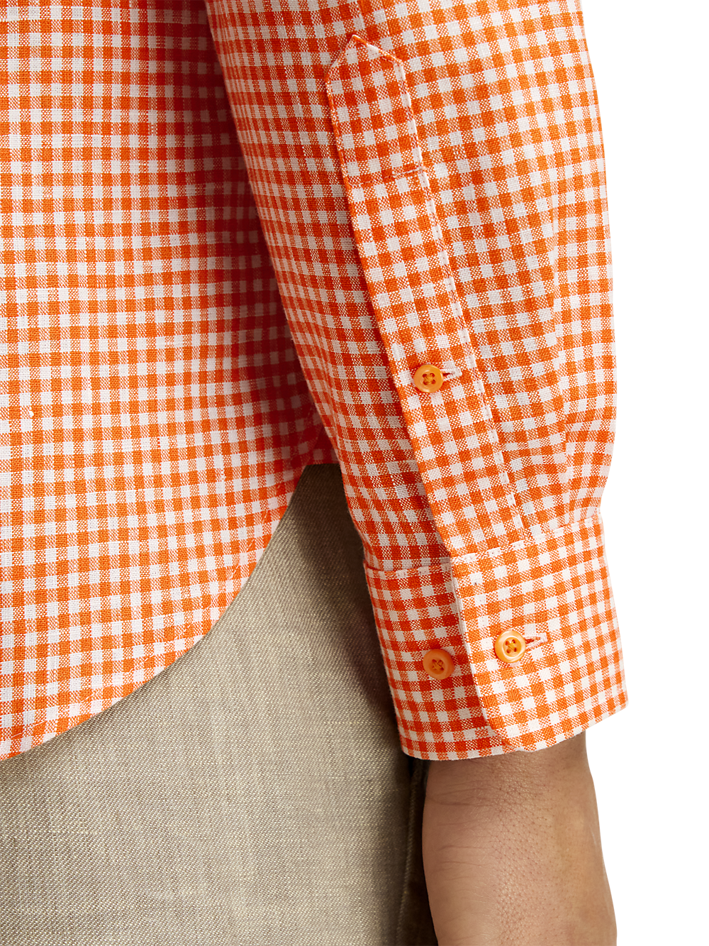 Alternate Image of Linen Gingham Check Casual Shirt-3