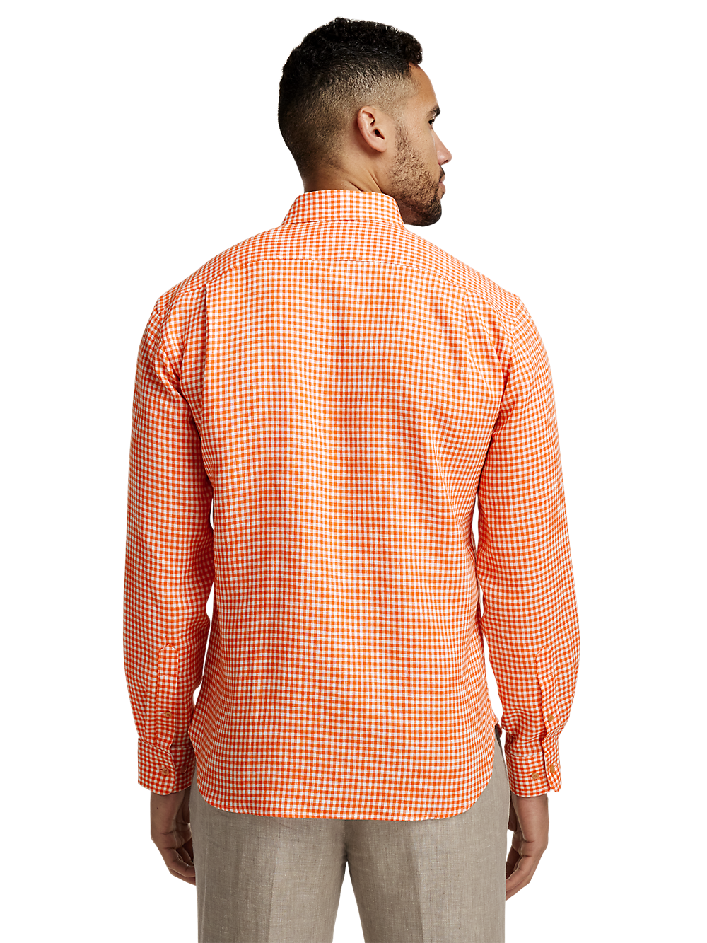 Alternate Image of Linen Gingham Check Casual Shirt-4