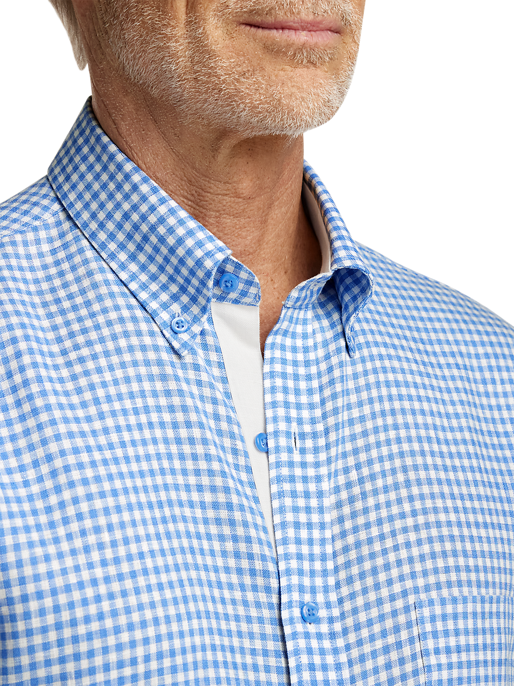 Alternate Image of Linen Gingham Check Casual Shirt-2