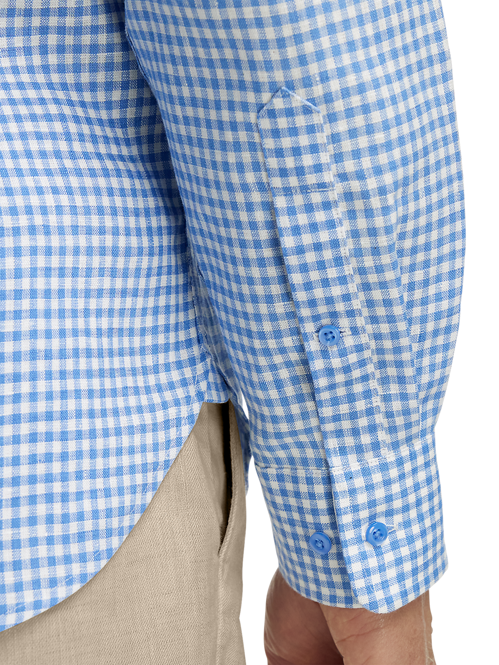 Alternate Image of Linen Gingham Check Casual Shirt-3