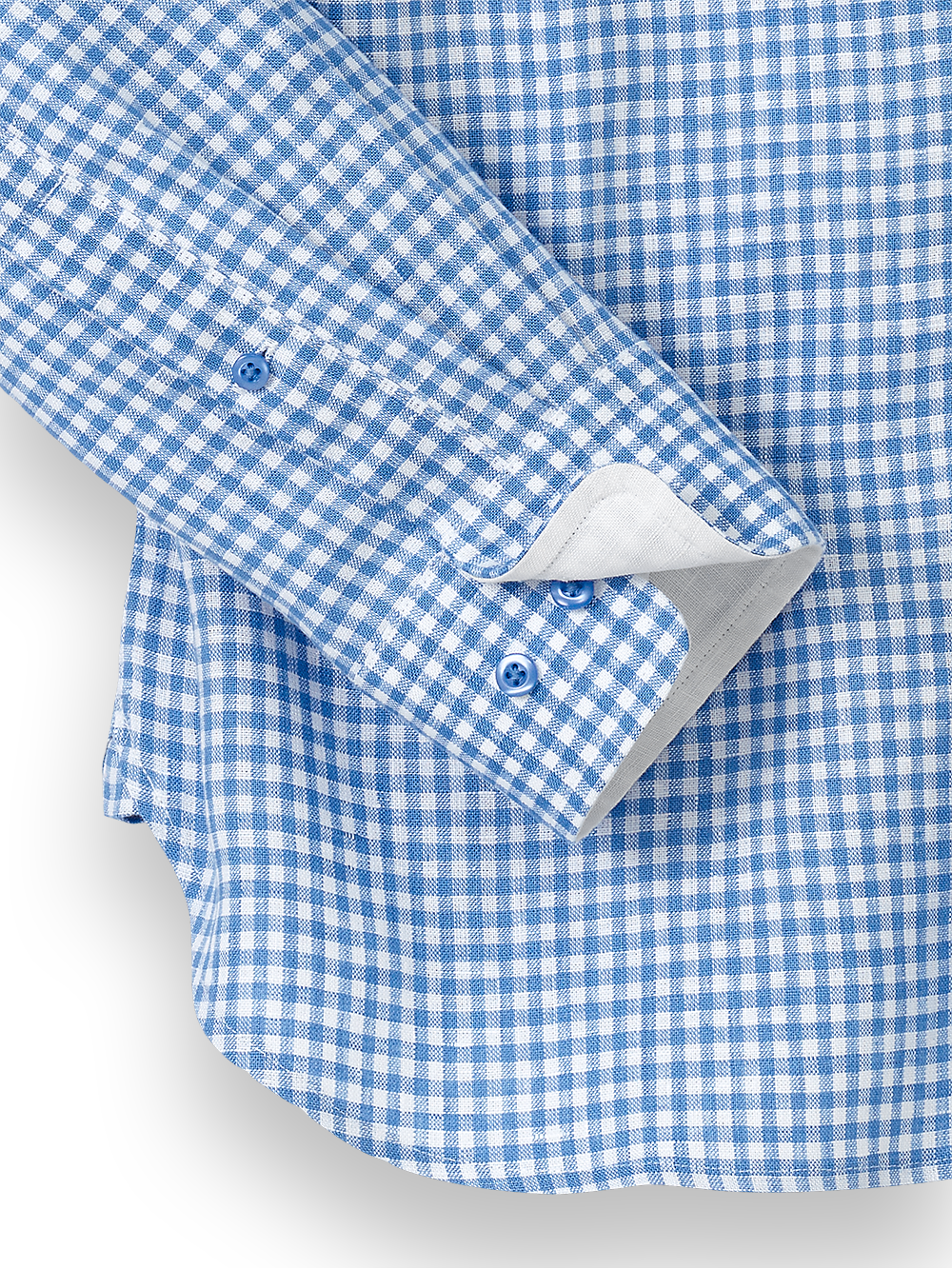 Alternate Image of Linen Gingham Check Casual Shirt-6