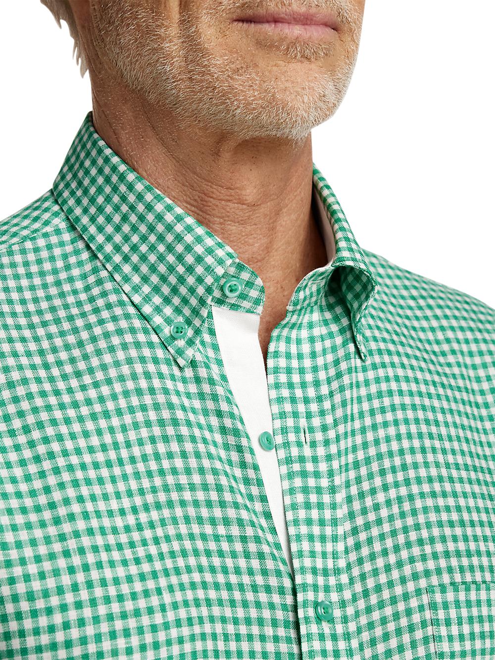 Alternate Image of Linen Gingham Check Casual Shirt-2