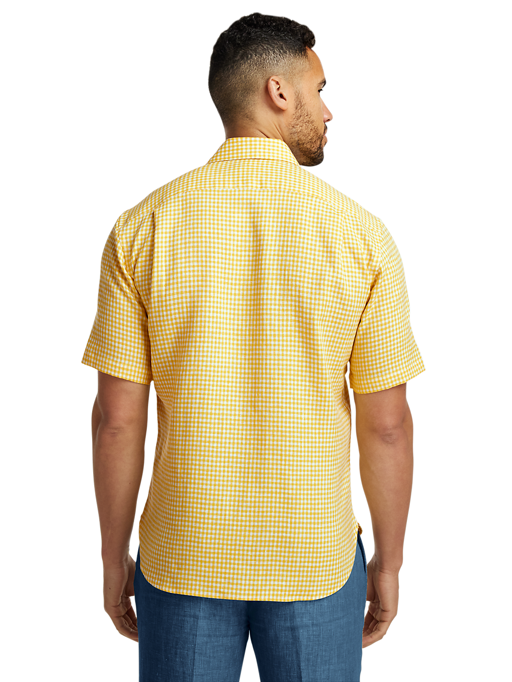 Alternate Image of Linen Gingham Check Casual Shirt-4