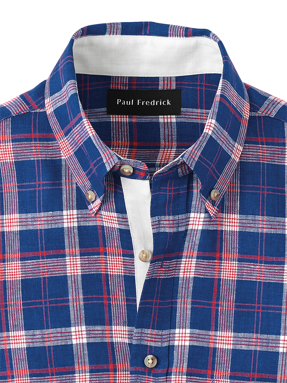 Alternate Image of Linen Plaid Casual Shirt-5