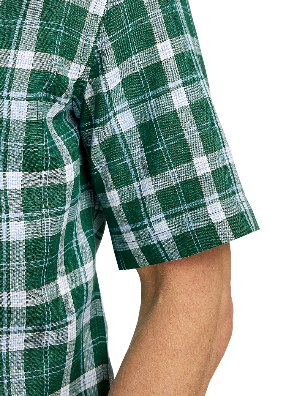 Alternate Image of Linen Plaid Casual Shirt-3