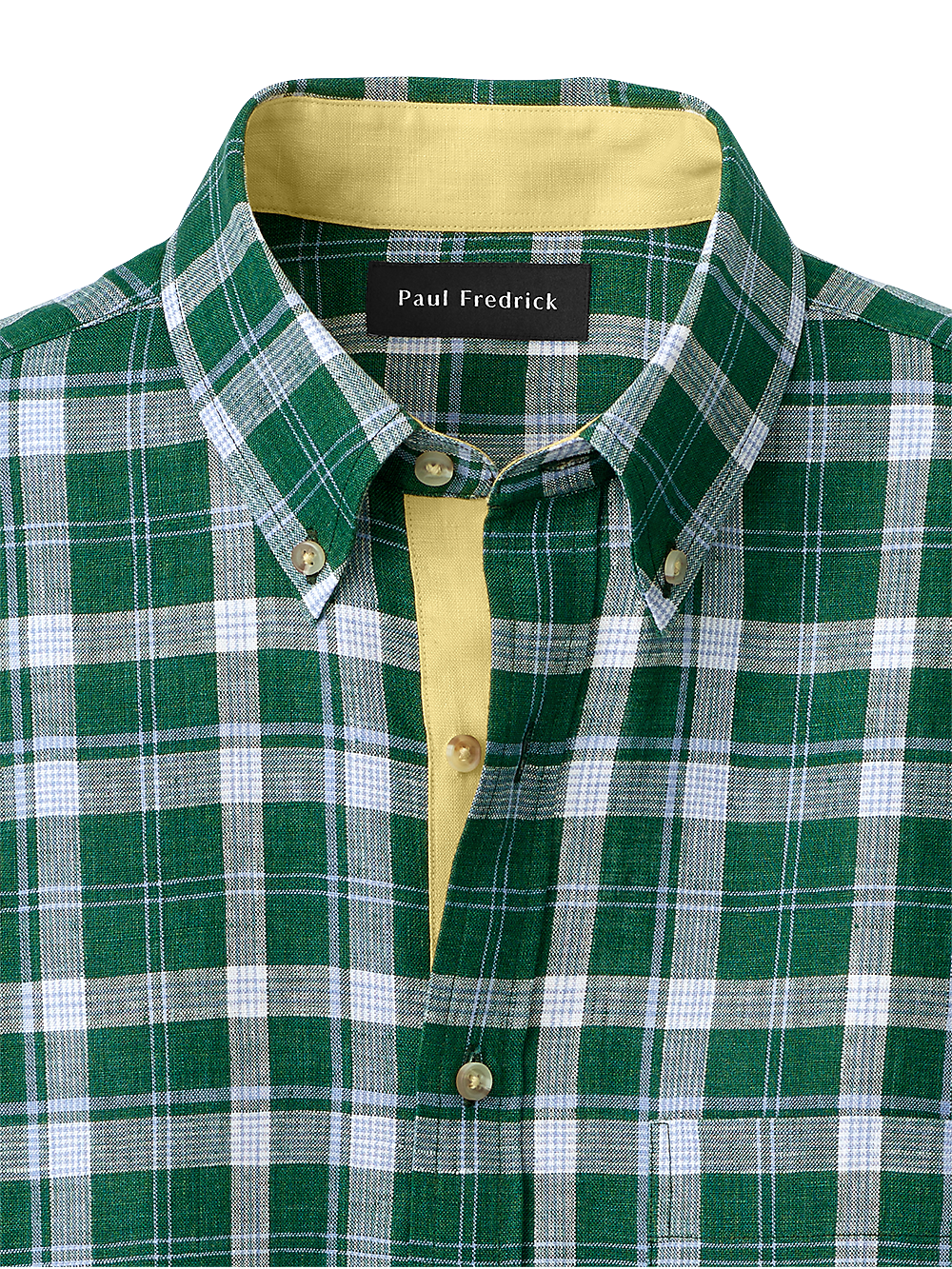 Alternate Image of Linen Plaid Casual Shirt-5