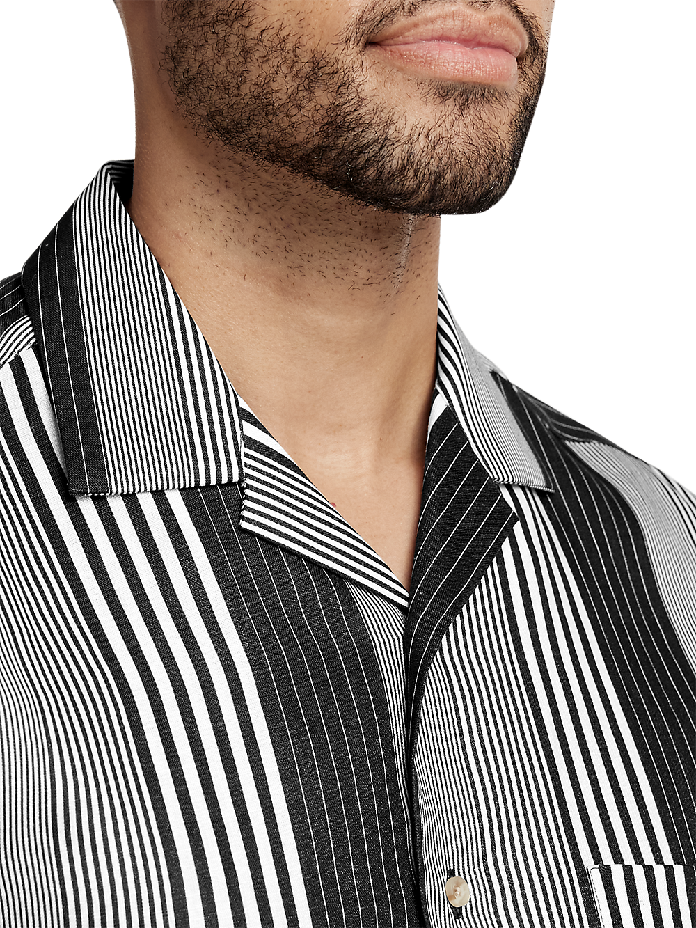 Alternate Image of Linen Stripe Print Casual Shirt-2