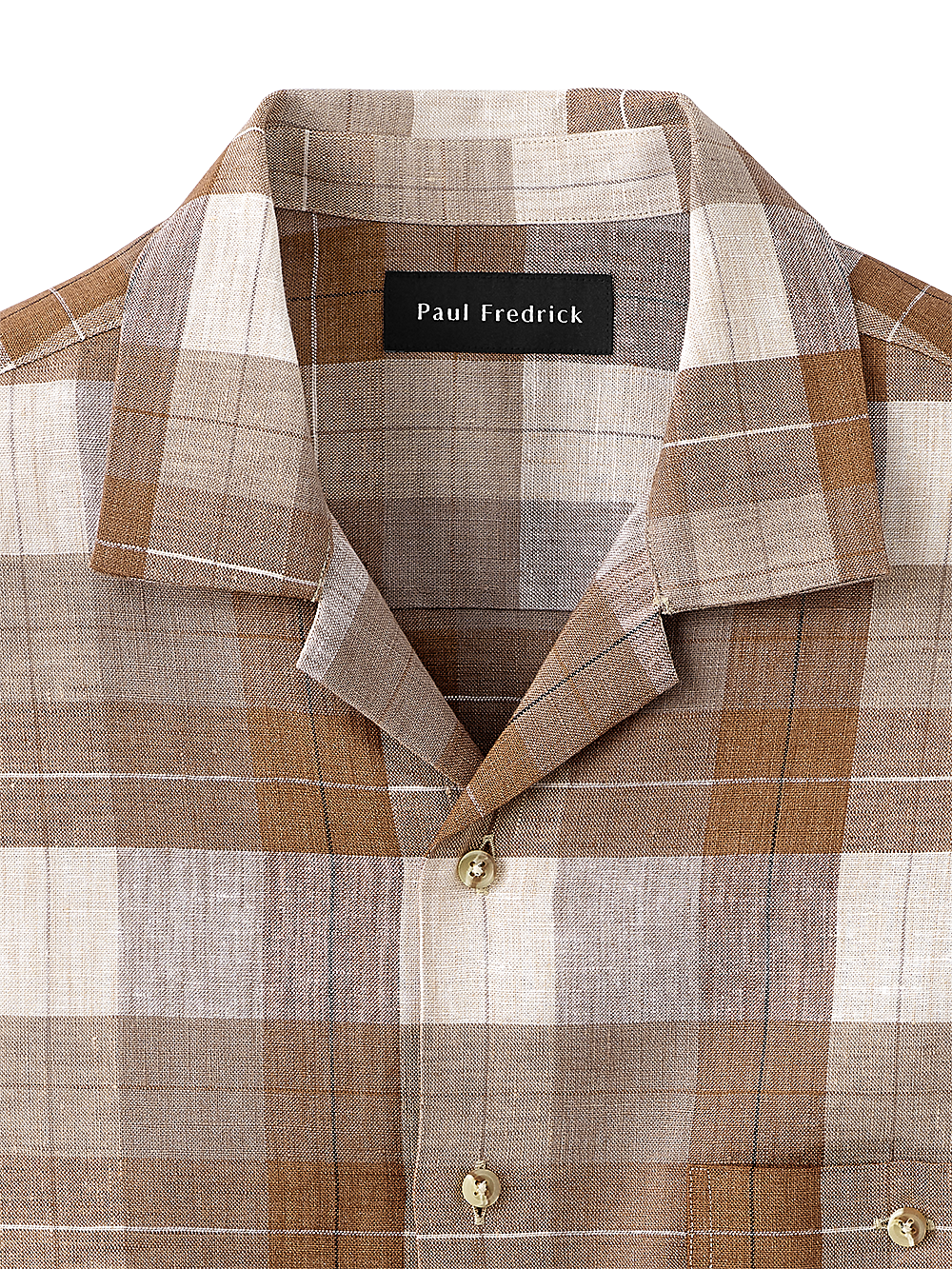 Alternate Image of Linen Plaid Casual Shirt-5