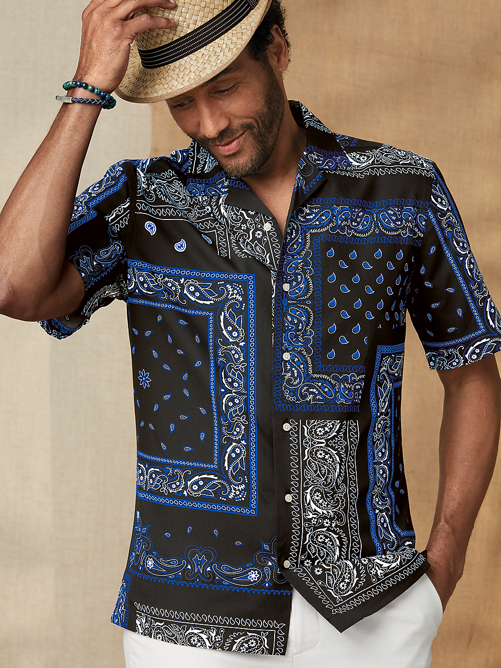 Alternate Image of Cotton Paisley Print Casual Shirt-6