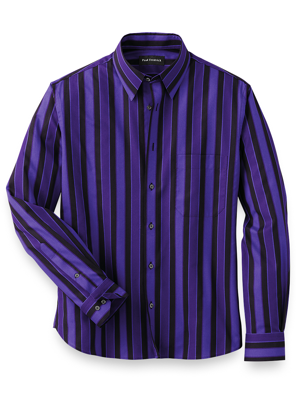 Product Image of Cotton Stripe Casual Shirt-Purple