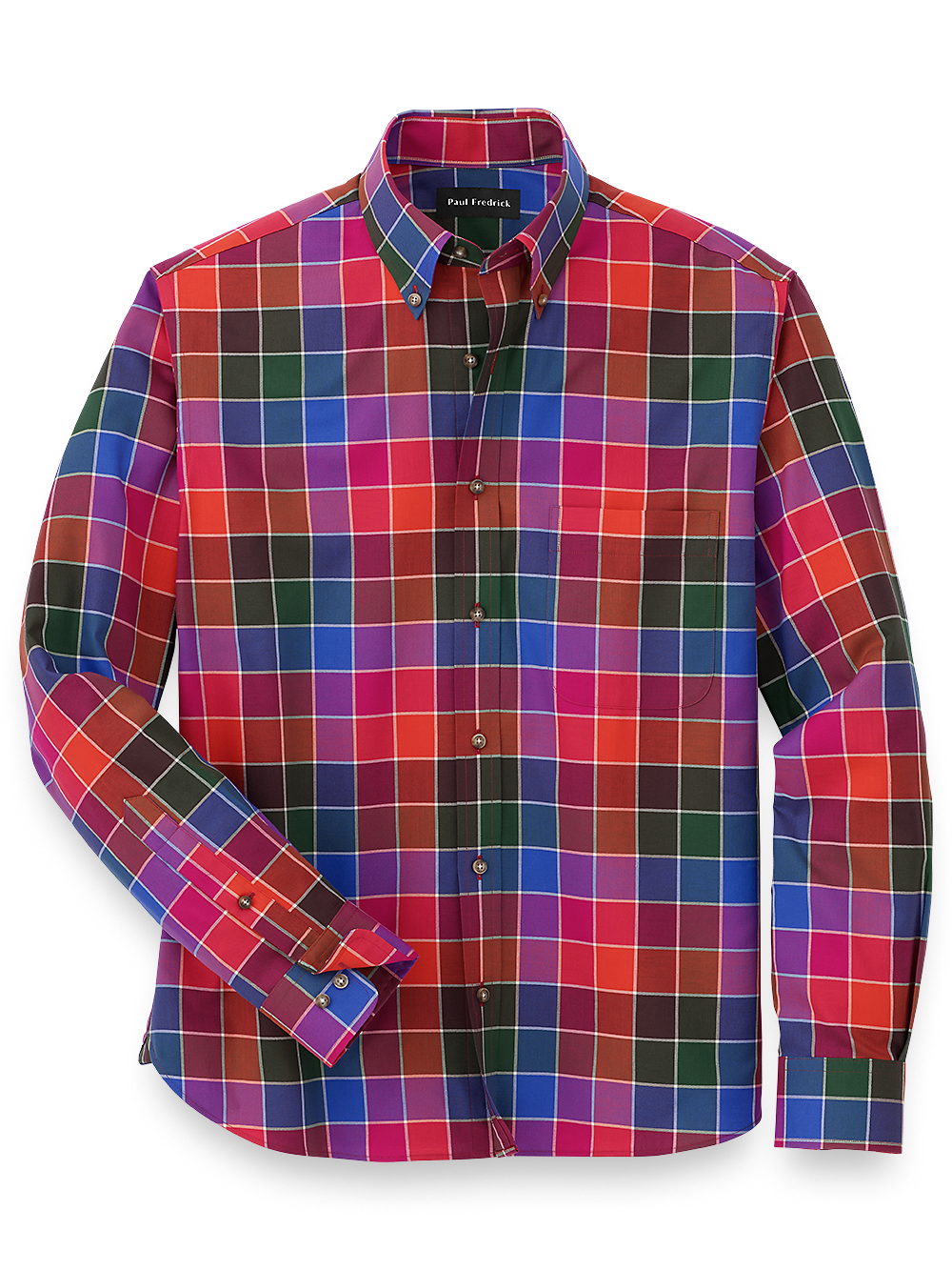 Product Image of Cotton Buffalo Plaid Casual Shirt-Multi