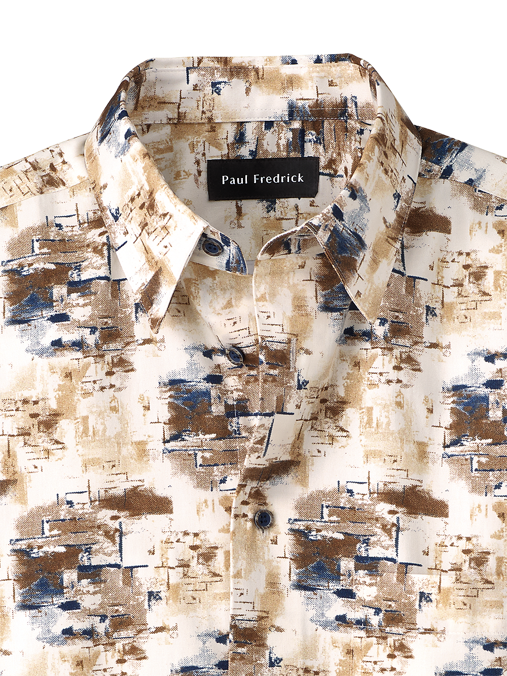 Alternate Image of Cotton Abstract Print Casual Shirt-1