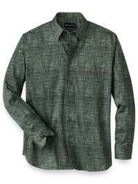 Cotton Abstract Print Casual Shirt - Green