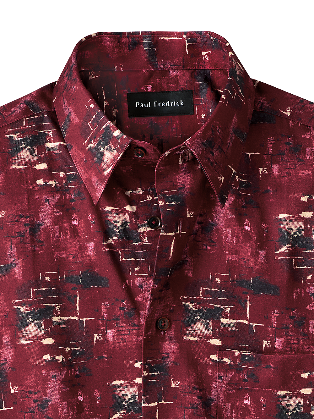 Alternate Image of Cotton Abstract Print Casual Shirt-1