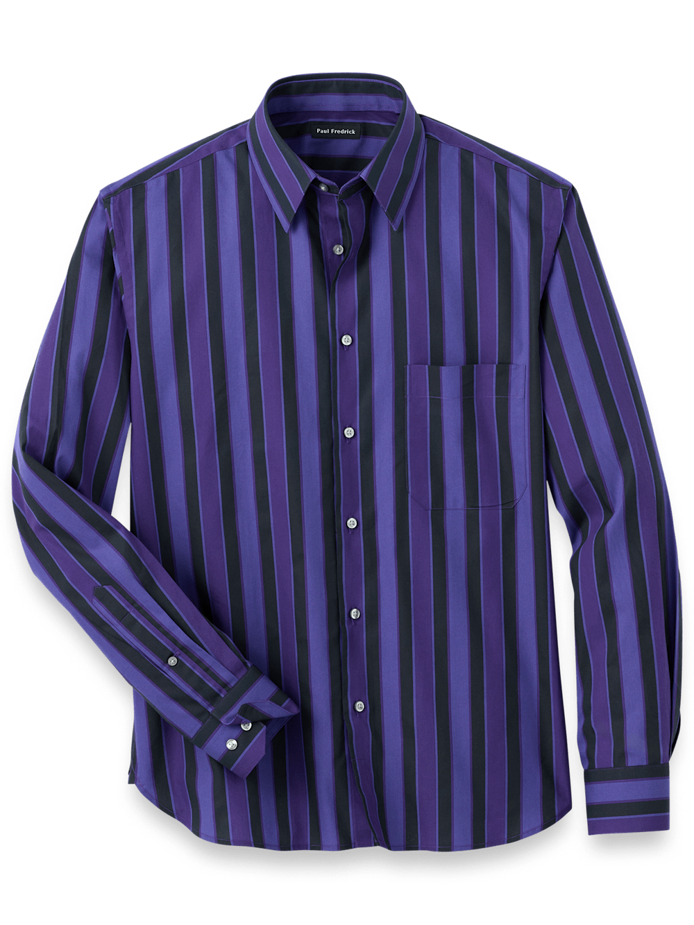 Product Image of Cotton Stripe Casual Shirt-Purple