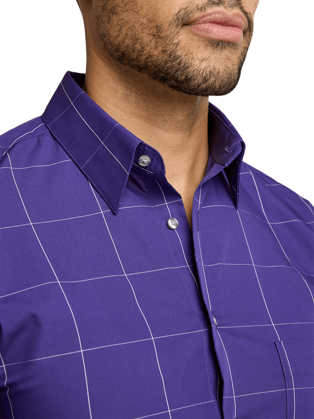 Alternate Image of Cotton Windowpane Casual Shirt-2