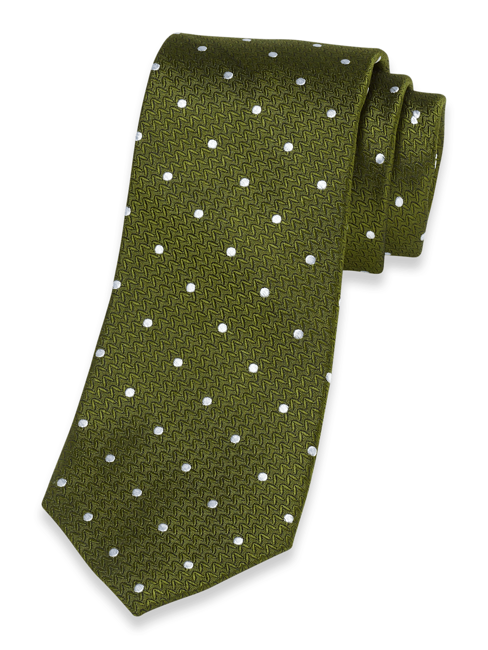 Product Image of Dot Woven Silk Tie-Green