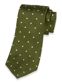 Dot Woven Silk Tie - Green